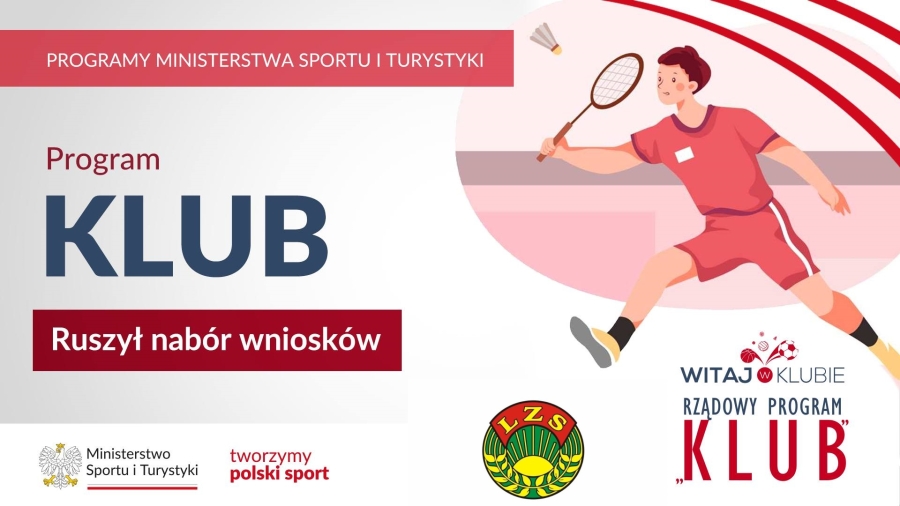 Rządowy Program „KLUB” edycja 2024. RUSZYŁ NABÓR WNIOSKÓW!